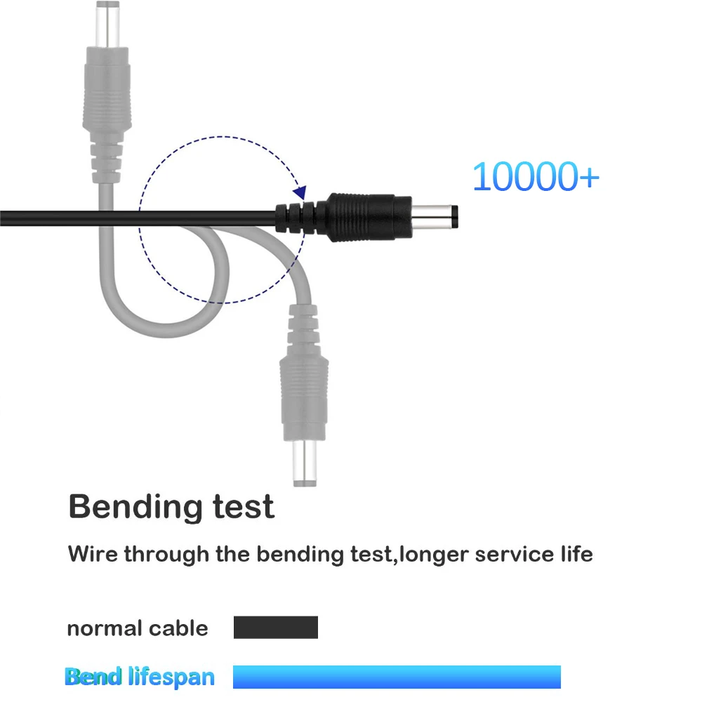6 Meters DC 12V Power 10M Extension Cable 5.5mmx2.1mm/20 FT DC Plug For CCTV Camera 12 Volt Extension Cord