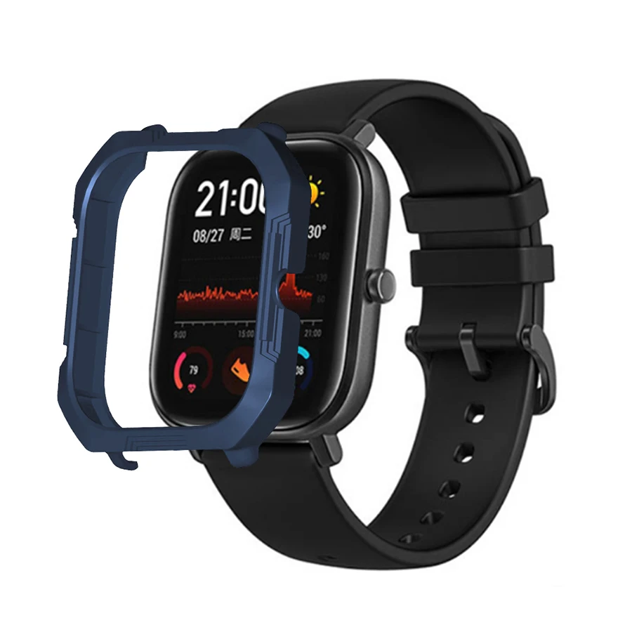 جراب واقٍ لساعة Xiaomi Huami Amazfit GTS الذكية ، إطار واقٍ صلب من البولي كربونات ، غلاف واقي مقاوم للصدمات لساعة Amazfit GTS