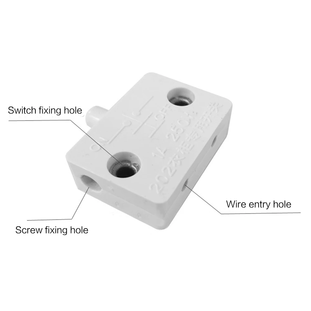 1PCS Wardrobe Door Touch Light Switch Automatic Reset Switch For Home Furniture Cabinet Cupboard