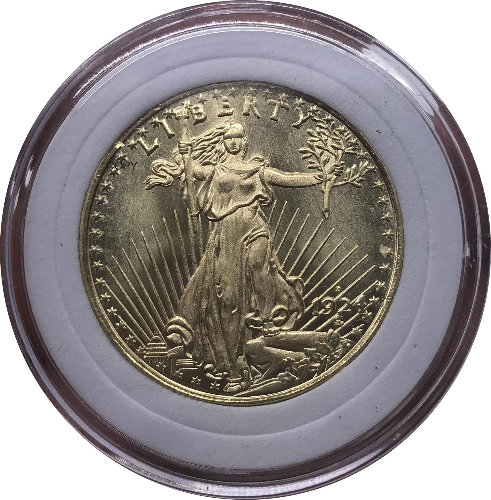 United States Liberty 1924 D Twenty 20 Dollars Saint Gaudens Double Eagle With Motto In God We Trust Metal Gold Copy Coin