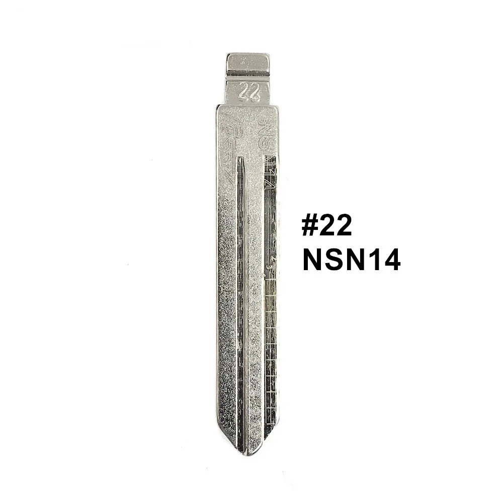 5pcs 2 IN 1 Lishi NSN14 #22 Engraved Line Key Blade Scale Shearing Teeth Cutting Key Blank for Nissan Teana