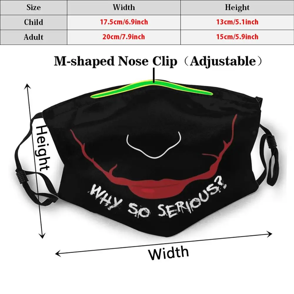 جوكر-ابتسامة واقتباس مضحك طباعة قابلة لإعادة الاستخدام Pm2.507 مرشح قناع الوجه ابتسامة مجنون إقتباس كتب سعيد الاجتماعية البعيدة الوجه المنزل