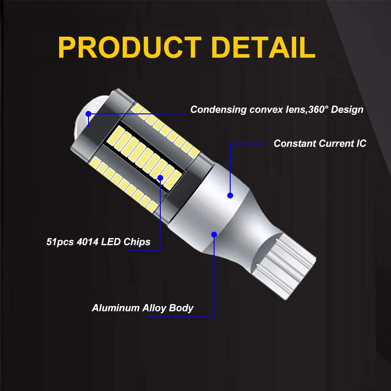 2Pcs For Nissan X-trail XTrail T32 T33 2014 -2019 2020 2021 2022 2023 LED Backup Reversing light Bulb Canbus No Error