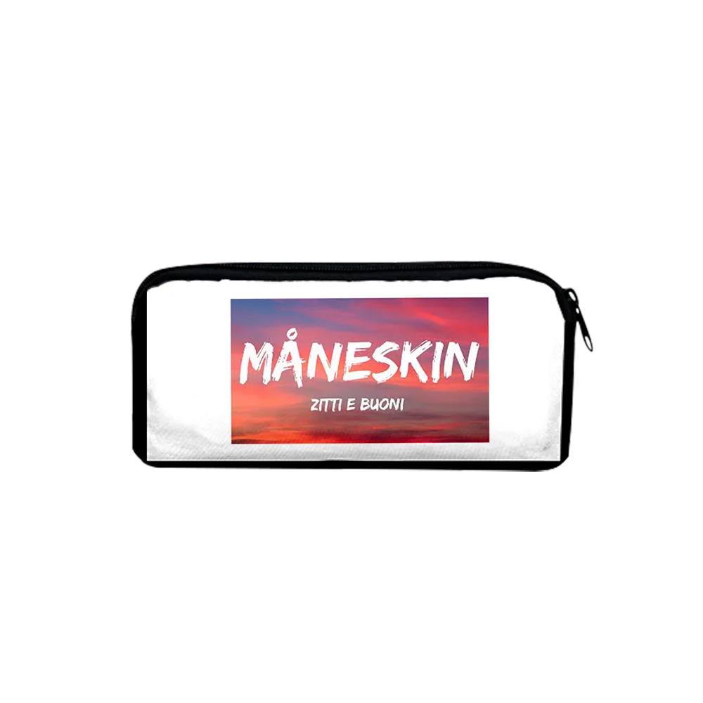 Maneskin Print Oxford cloth pencil case unisex  student school pencilcase stationery office pencil case household stationery