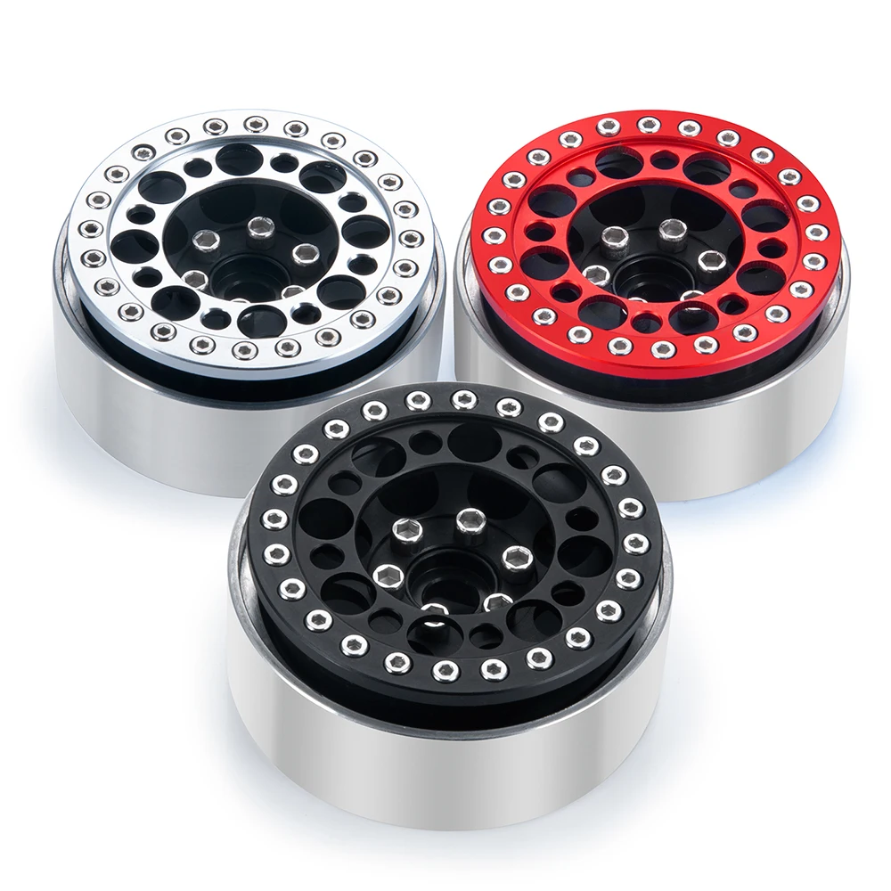 YEAHRUN 4PCS RC Car Wheel Rings for 1.9 & 2.2 Beadlock Wheels Rim 1/10 RC Crawler Axial SCX10 90046 Wraith 90018 TRX4