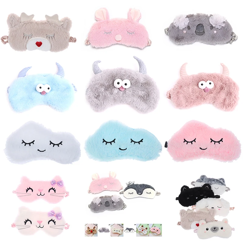 Sleeping Eye Mask Unicorn Sleep Night Mask Plush Cute Eye Patch Sort Band Aid Dream Cover For Girl Relax Travel Health Blindfold