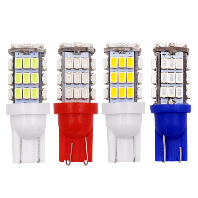 

100pcs T10 W5W 194 168 Car LED Clearance Reading Light Auto License Plate Door Lamp Bulb 3020 42SMD Warm White DC12V