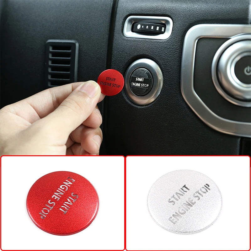 

For Land Rover Discovery 4 Range Rover Sport Vogue Freelande2 Alloy Car Engine Start Stop Button Cover Sticker Trim Accessories