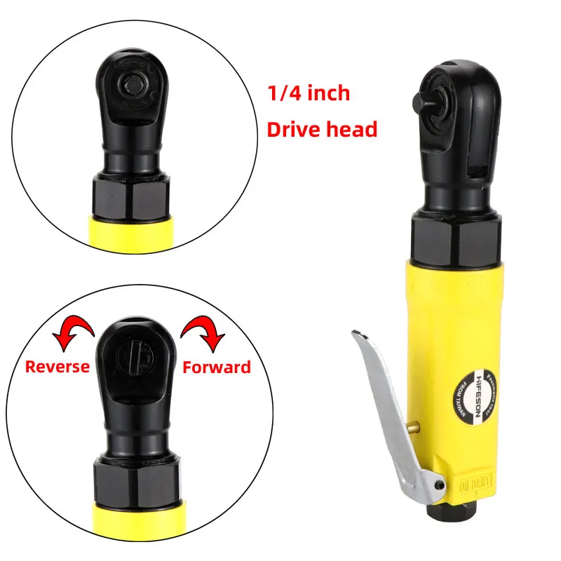 Pneumatic Air Ratchet Wrench 1/4 inch Reversible Spanners Tools Adjust Torque lever Kit For Car Bicycle Repair Tool Accessories