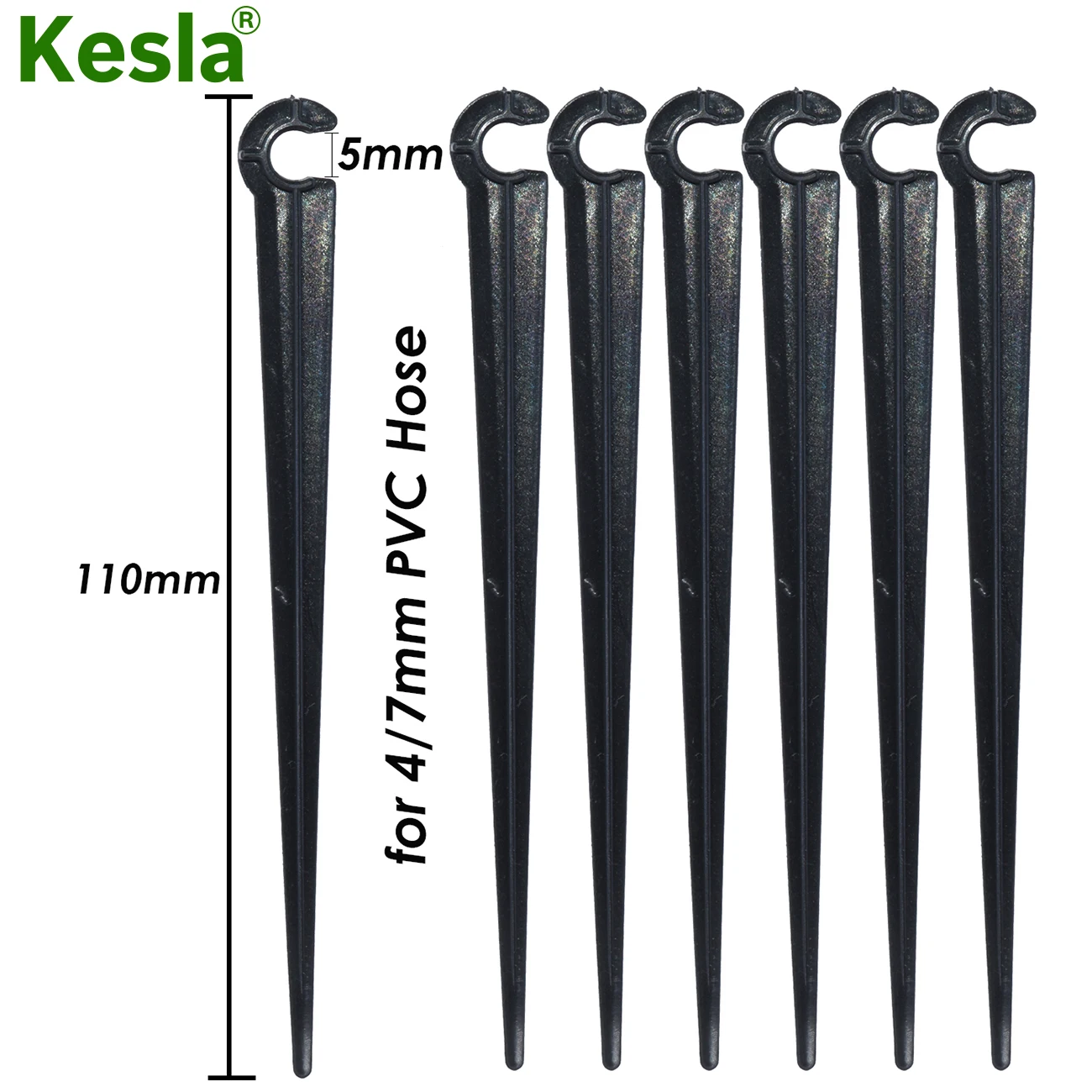 Kesla 50-400 Stück 1/4 ''C-Typ Haken mit festem Stiel Halter Pfähle für 4/7mm Schlauch Blumentopf Tropf bewässerungs armatur Gewächshaus – Detail 7