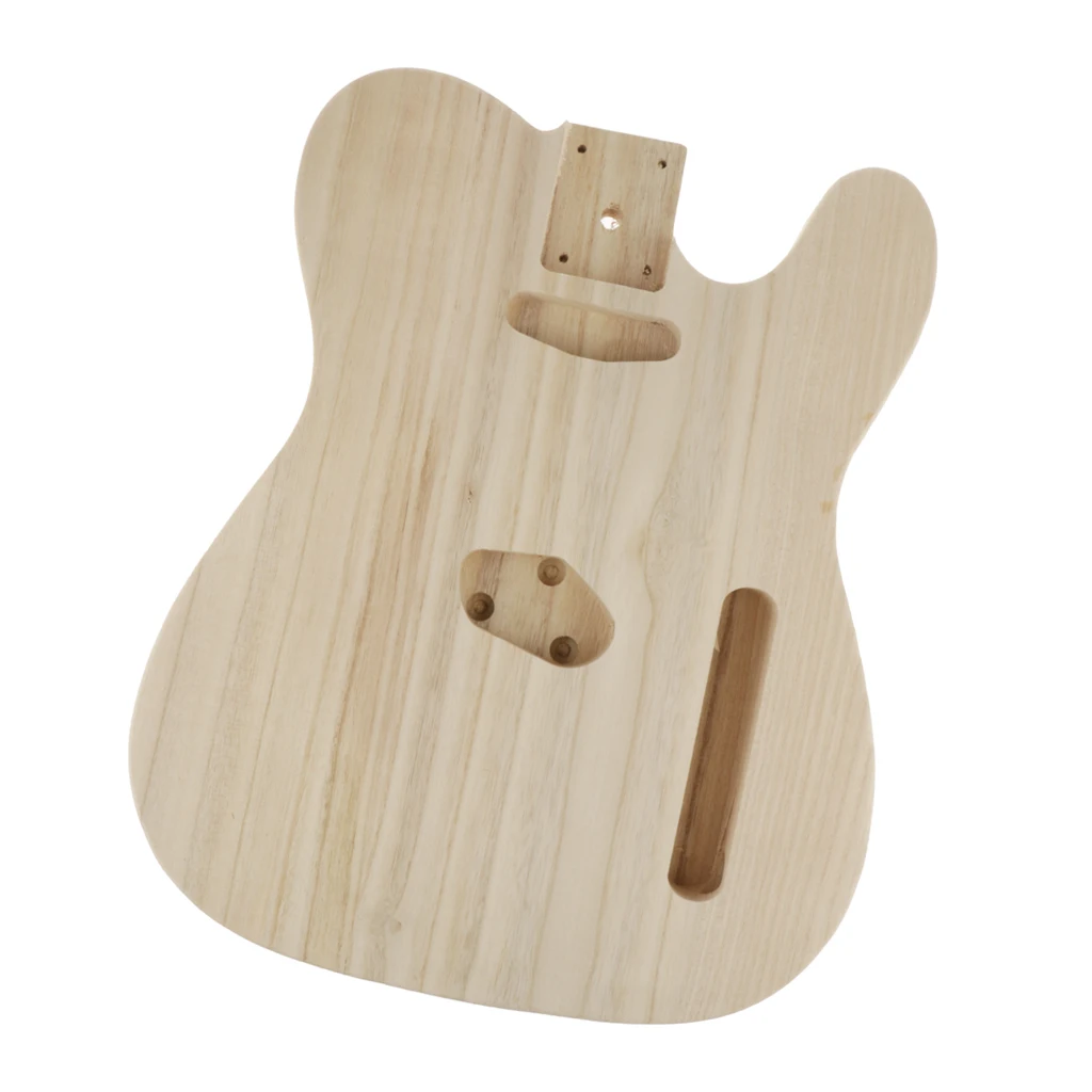 Unfinished Handcraft Electric Bass Guitar Wood Body Barrel for Telecaster Style DIY Electric Guitar Body Parts Accessory