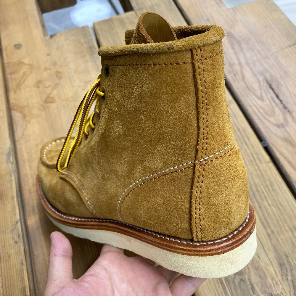 YQF875 Red Tornado Size 35-52 Super Quality Genuine Cowhide Leather Handmade Goodyear Biker Boots Special Colours Custom Made