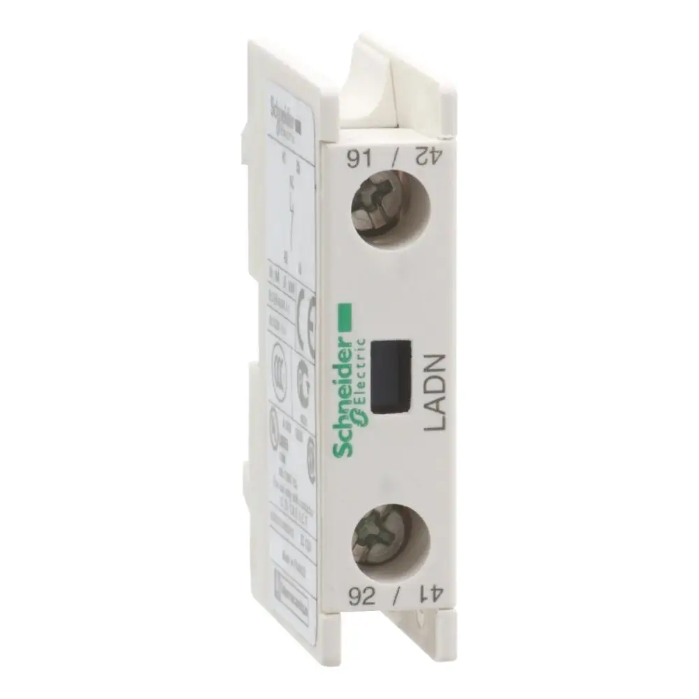 Front mounting TeSys momentary contactor auxiliary contact module, 1NO+0NC LADN10