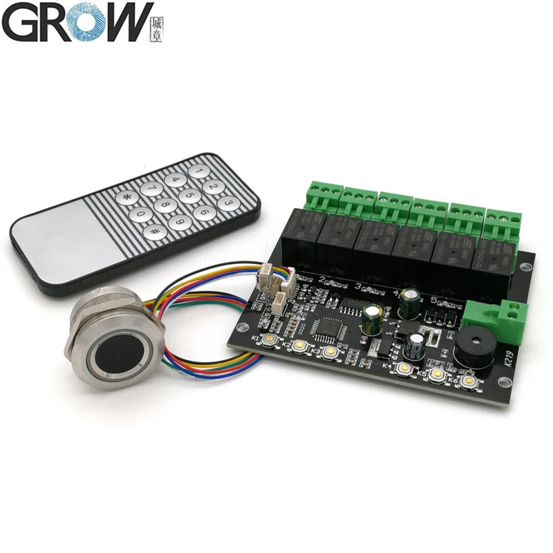 

GROW K219-A+R503 Programmable Fingerprint Infrared Control Board Control Relay Time Control Switch