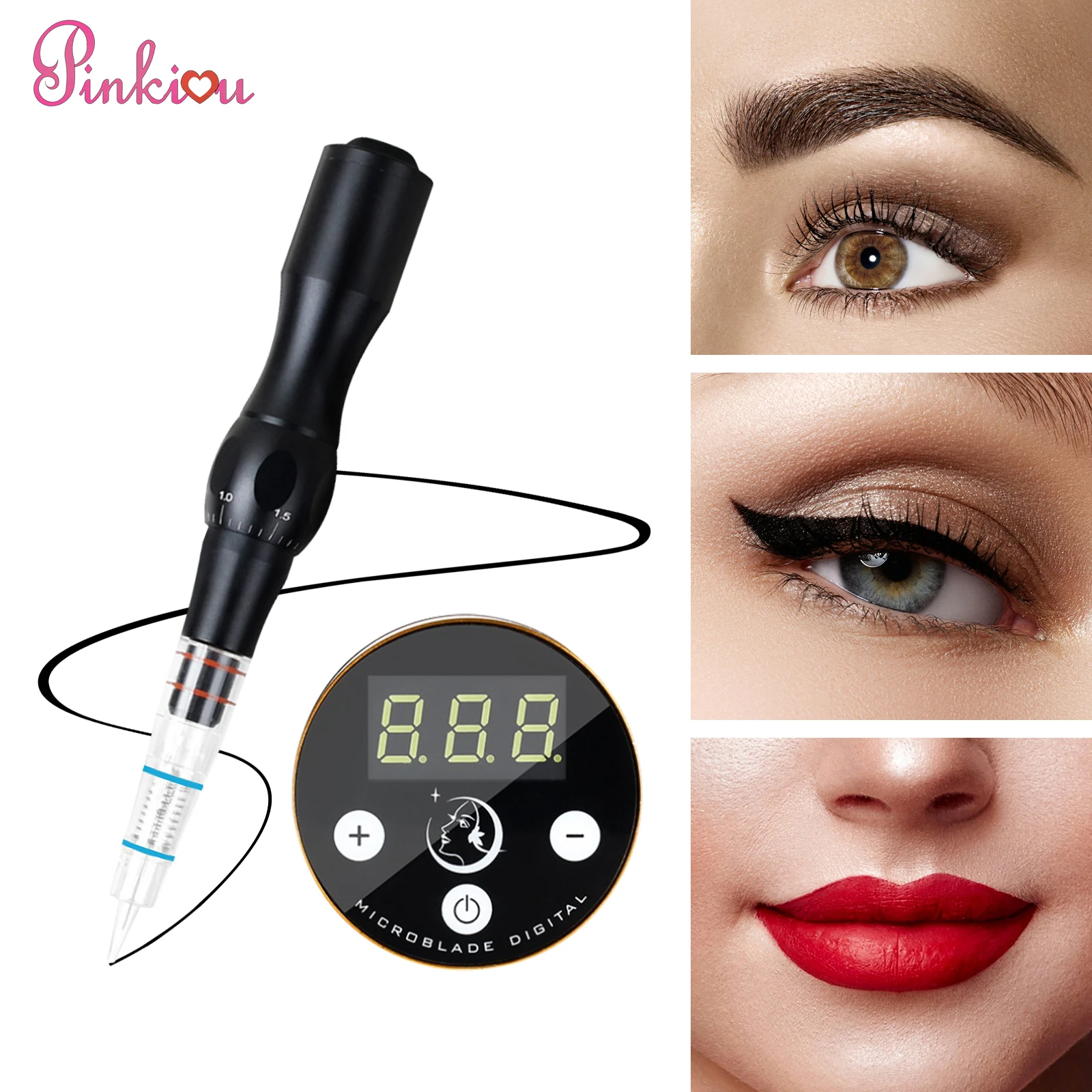 PINKIOU Wireless Permanent Makeup Machine Rechargeable Eyebrows Tattoo Pen  Professional Eyebrow Eyeliner Lip Tattoo Set