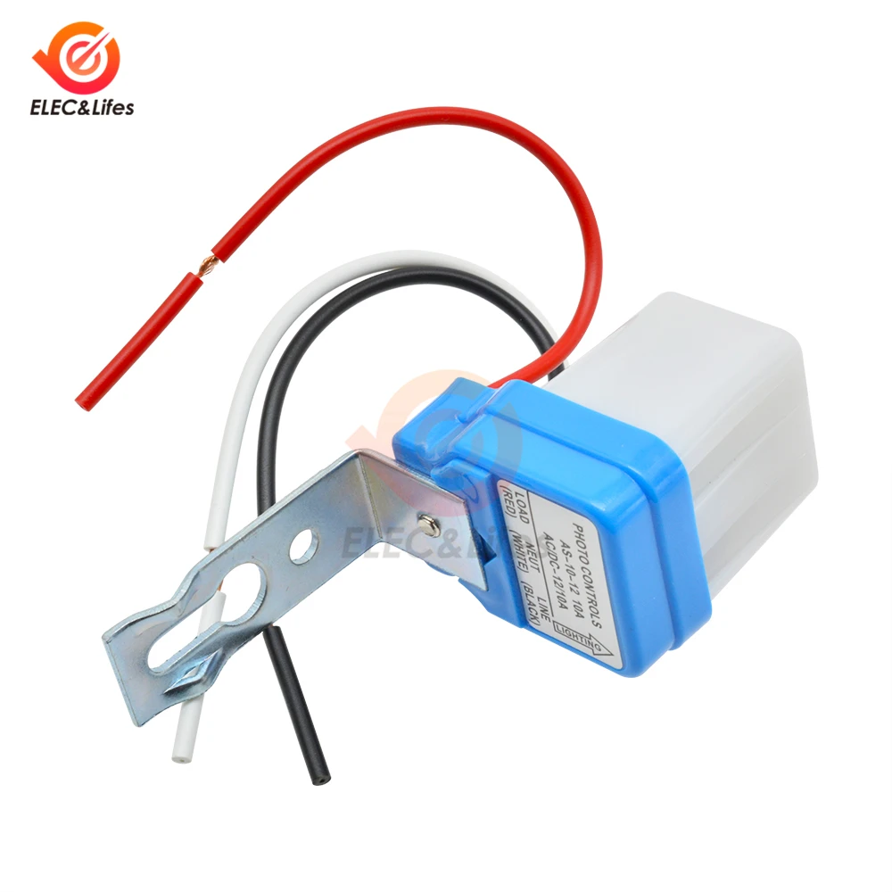 Photocell Street Lamp Light Switch AC 220V 10A AC/DC 12V 24V Automatic ON-OFF Switch Controller Photoswitch Sensor Switch