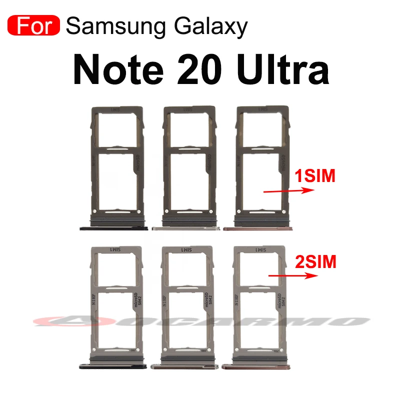 Sim Tray Slot Holder For Samsung Galaxy Note 20 Ultra 20U SIM Card Adapter Replacement parts