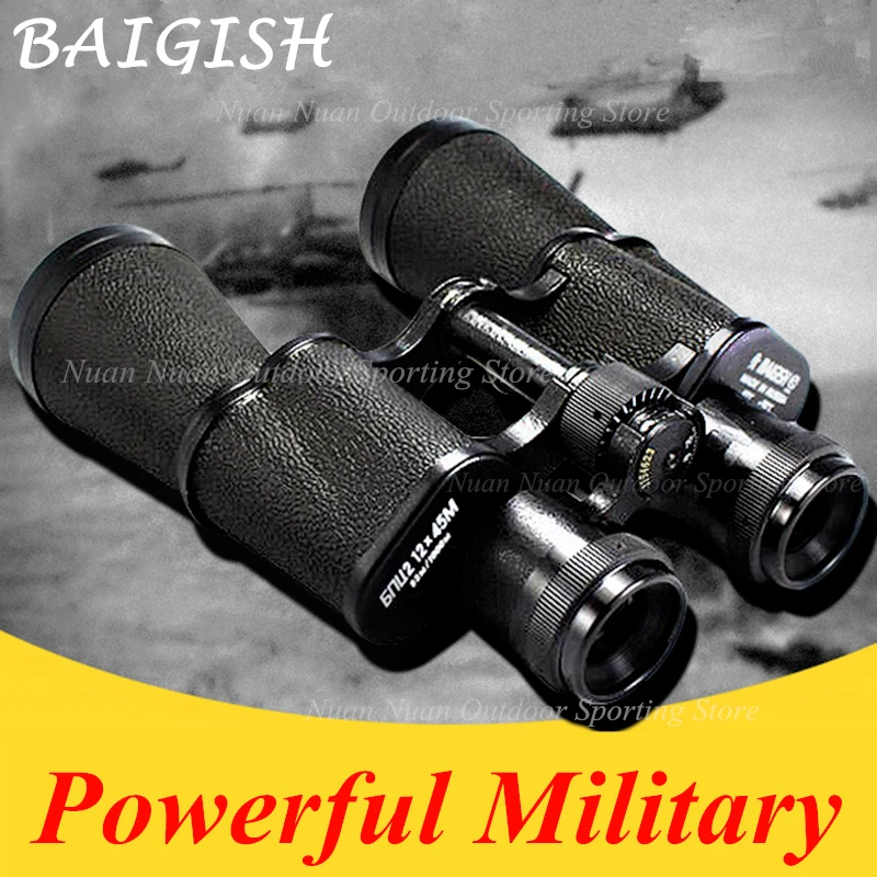 Professional Metal Military Telescope Lll Night Vision Hd Binoculars Russian For Outdoor Camping Hunting Travel Zoom Fmc Lens