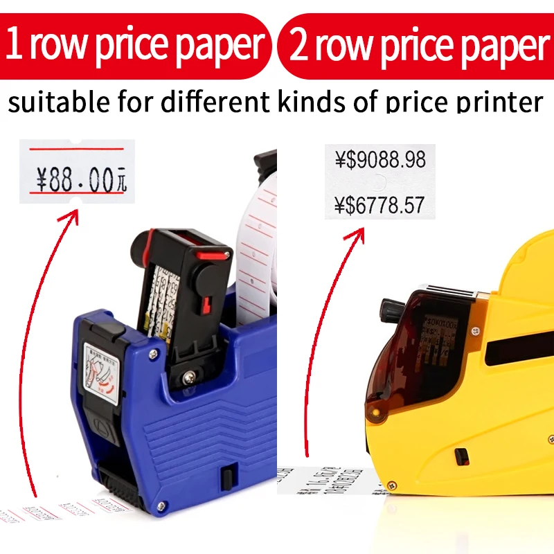 10 Roll/lot Price Label Tag for MX-5500 Price Gun Label Sticker, 4000pcs White and Color Retail Shop Price Gun Label