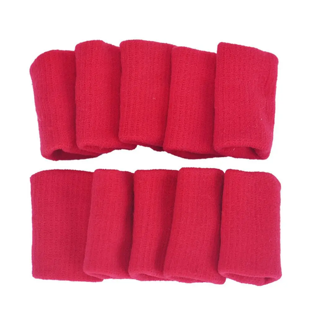 10pcs/set Basketball Elastic Finger Protector Gloves Sleeve Support Arthritis Sports Aid Outdoor Accessories