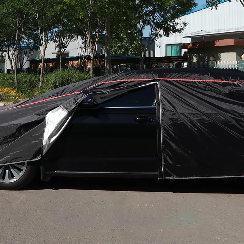 210t Universal Full Car Covers Outdoor Prevent Snow Sun Rain Dust Frost Wind Black For Nissan Tiida X-trail Almera Qashqai