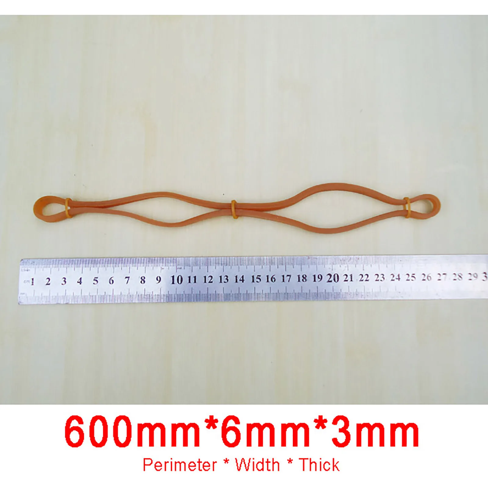 

500g 600mm*6mm*3mm Lengthen High Elastic Rubber Bands Sturdy Stretchable Packaging Band Loop O Rings For Home School Office