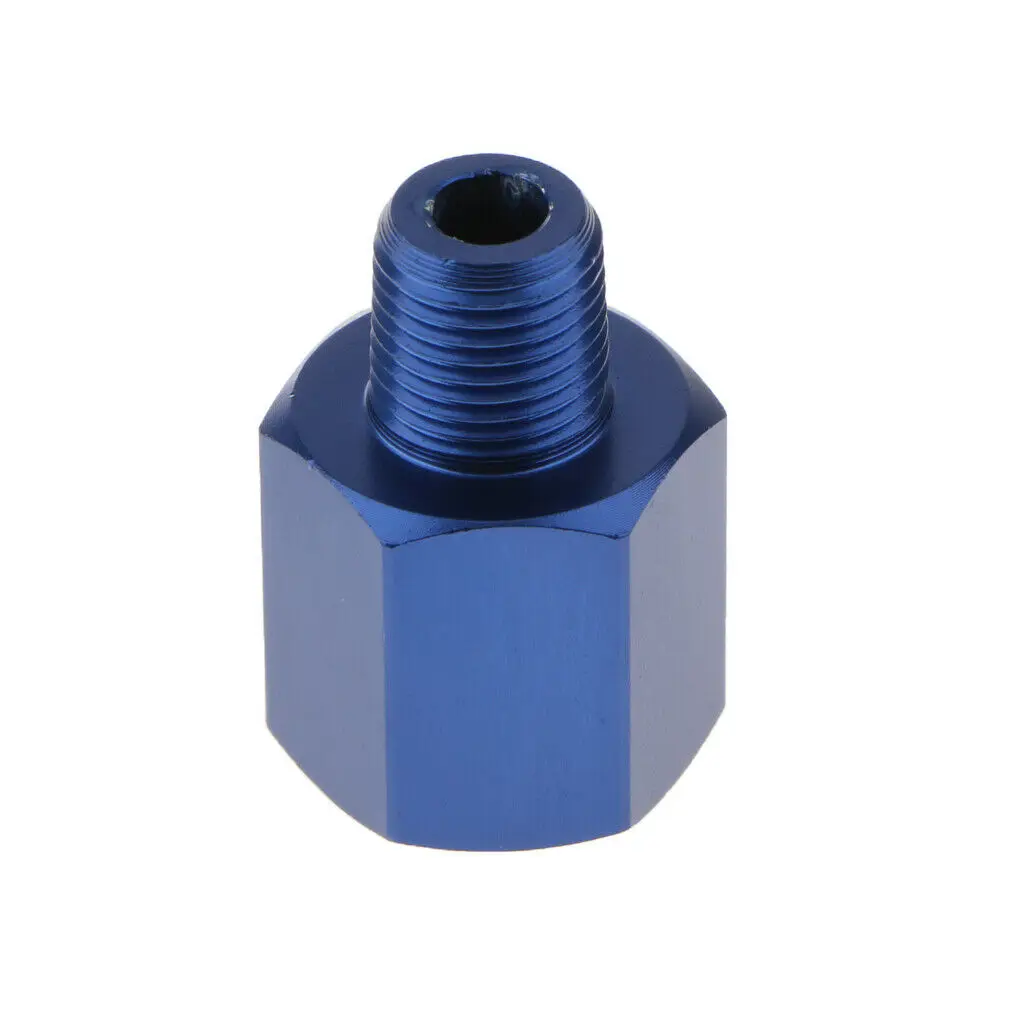 Heiße Verkäufe Blau Aluminium M12 zu 1/8 NPT Standard Kraftstoff Druck Öl Manometer Adapter Stecker