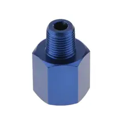 Hot Sales Blue Aluminum M12 to 1/8 NPT Standard Fuel Pressure Oil Pressure Gauge Adapter Connector