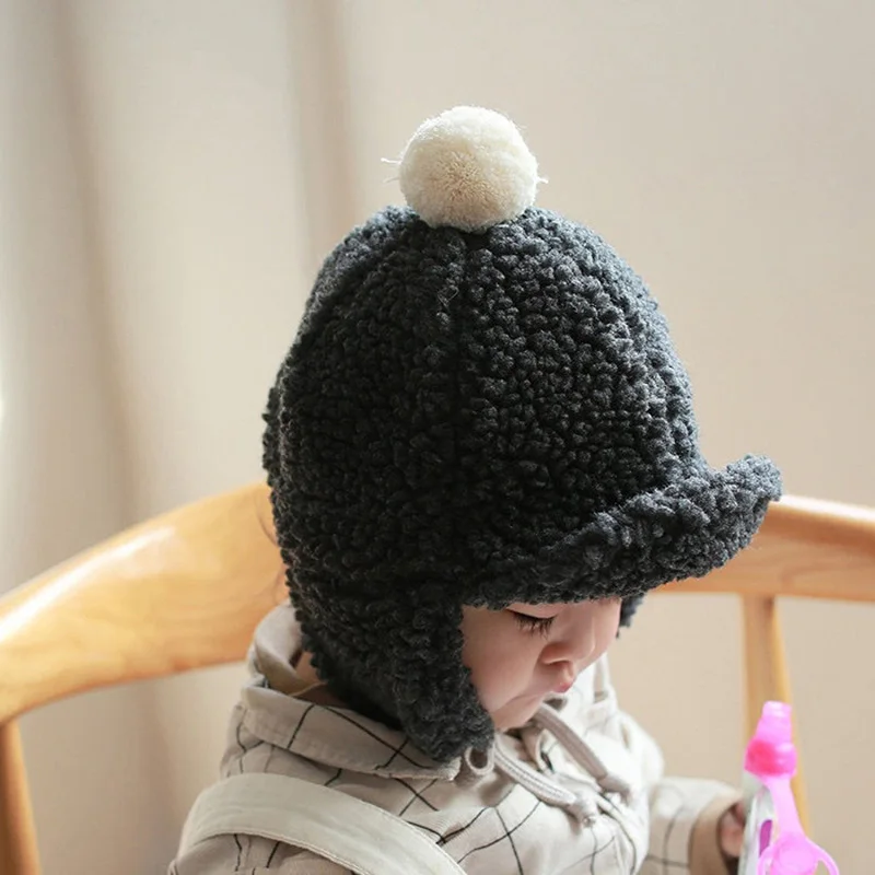 Kids Baby Hat Toddler Warm Hats Ear Cover Infant Girls Caps Teddy Fur Hats