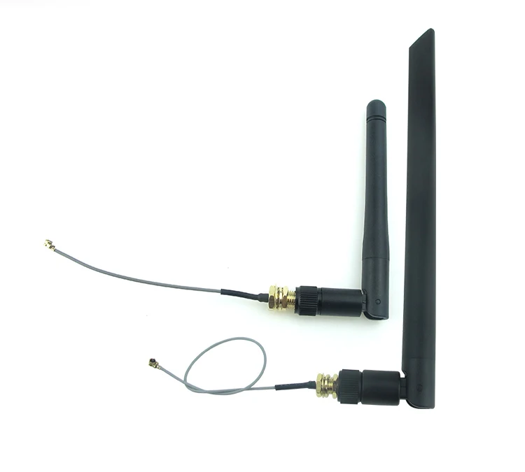 2 Stück externe 2,4-GHz-WLAN-Antenne mit Kabel, U.FL- und IPEX-Anschluss für 2,4-GHz-WLAN- und Bluetooth-Module, inklusive Anschlusskabel. – Detail 5