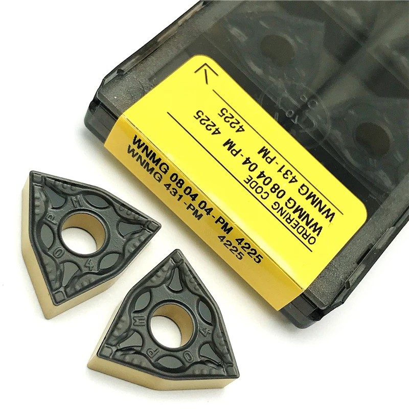 pm 4225 Inserções de Carboneto Indexado Ferramentas Torneamento Interno Torno Cnc Wnmg 080404 0800408 Torneamento Cortador 10 Peças Wnmg080404 Wnmg080408