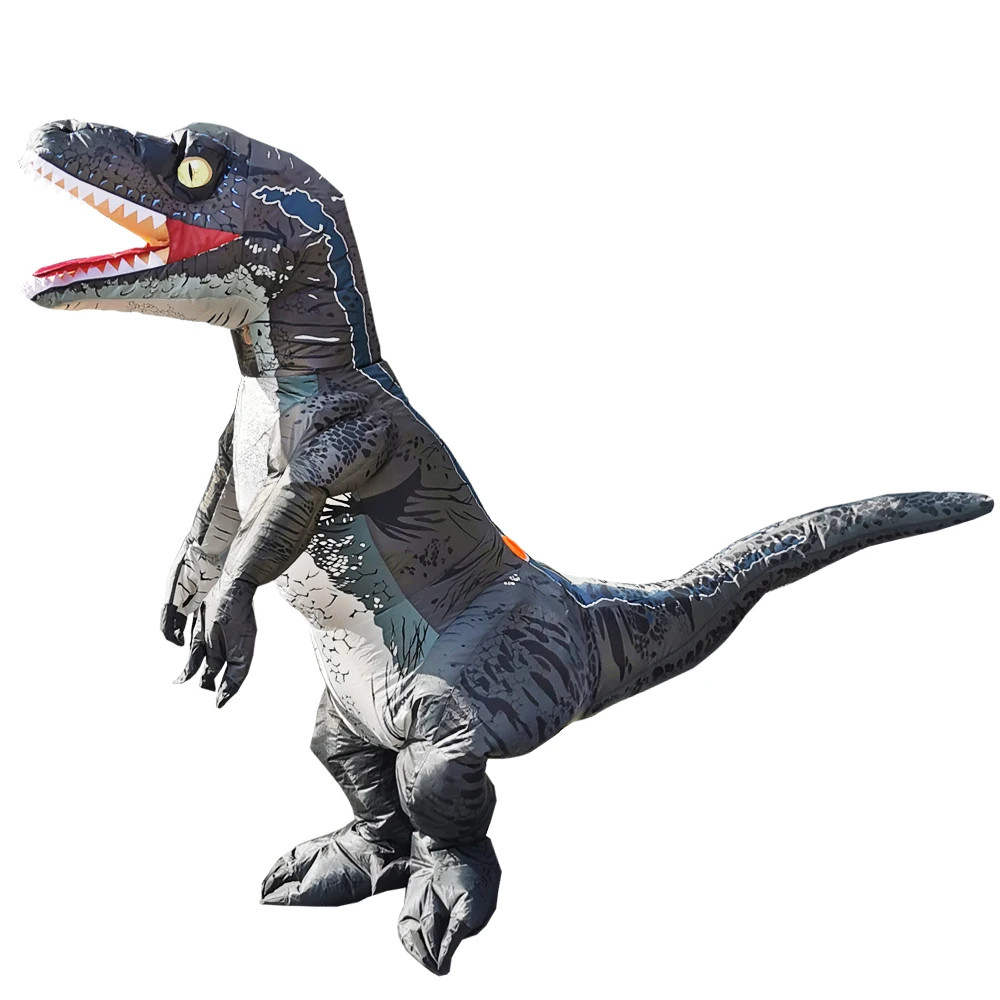 Adult Velociraptor Raptor Dinosaur Inflatable Costume Purim Halloween Carnival Party Anime Cosplay Costume Suits Dress