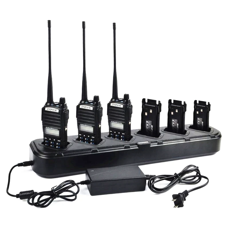 Baofeng-Ferramenta De Estação De Rádio Em Dois Sentidos, Carregador De Velocidade Rápida, Unidade Multi, UV-82, UV-82HP, UV-8D Walkie Talkie, UV 82, 6 Way