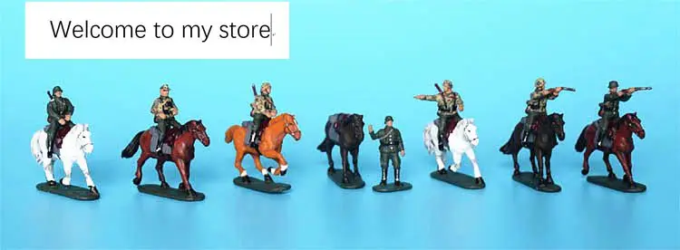 

super mini pvc figure 1:72 painted WWII German Cavalry model 7pcs/set