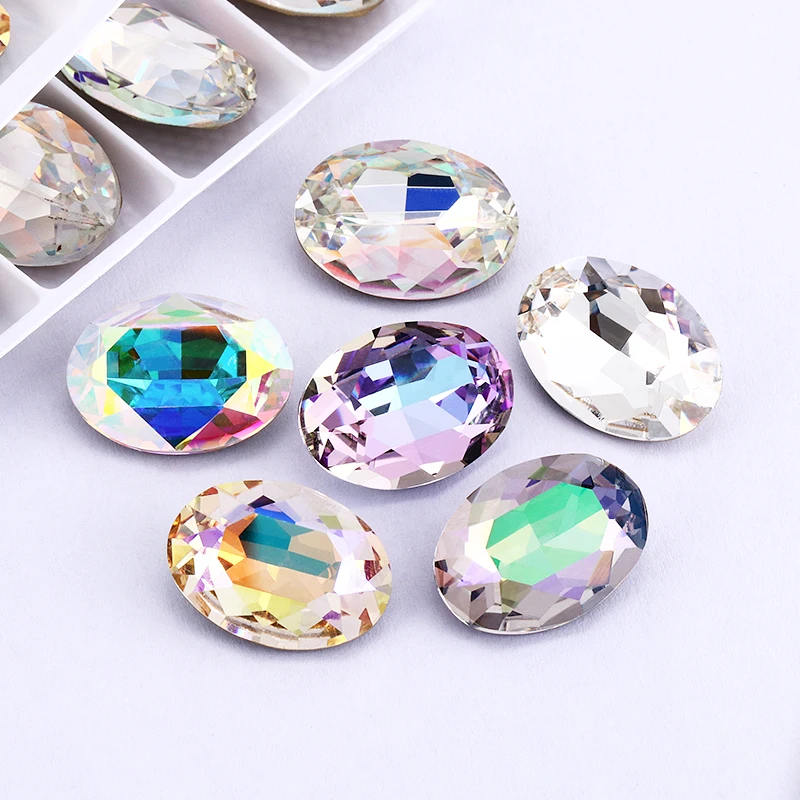 Astrobox Oval Rhinestone Decoration Crystal Glittering Rhinestone DIY Nail Art Clothing Accessories Rhinestone Accessories