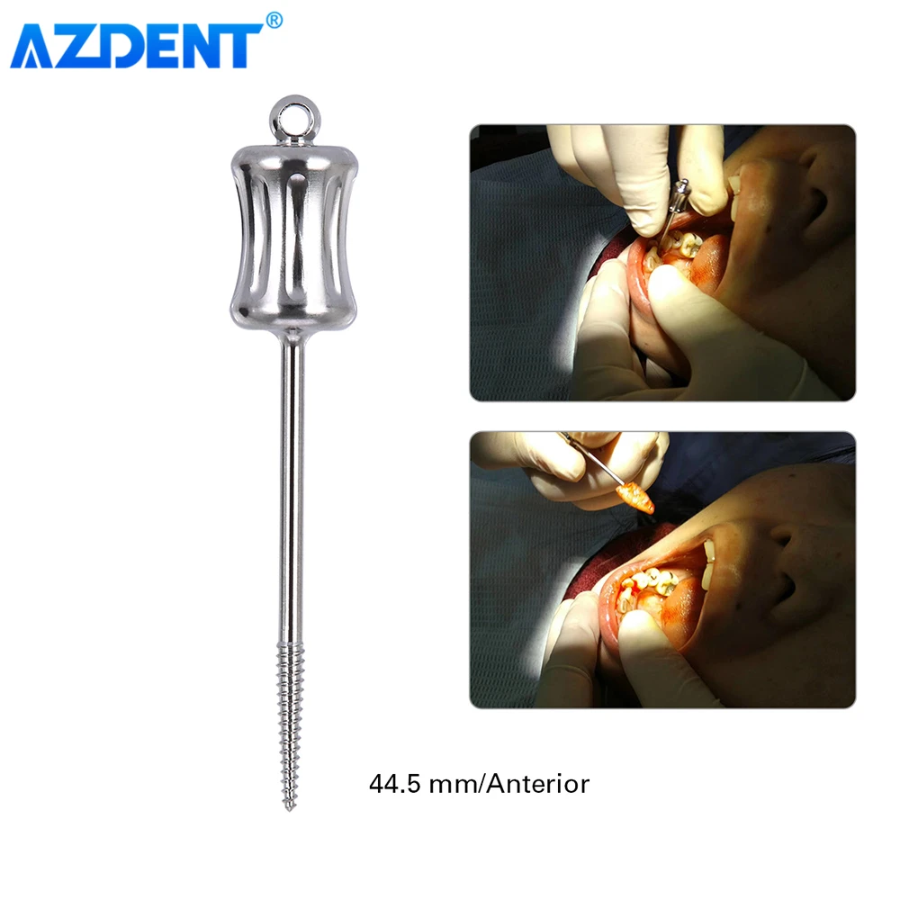 AZDENT Dental Broken Root Drill Apical Root Fragments Remnant Extractor Medical Stainless Steel Dentistry Tools 34.3mm/44.5mm