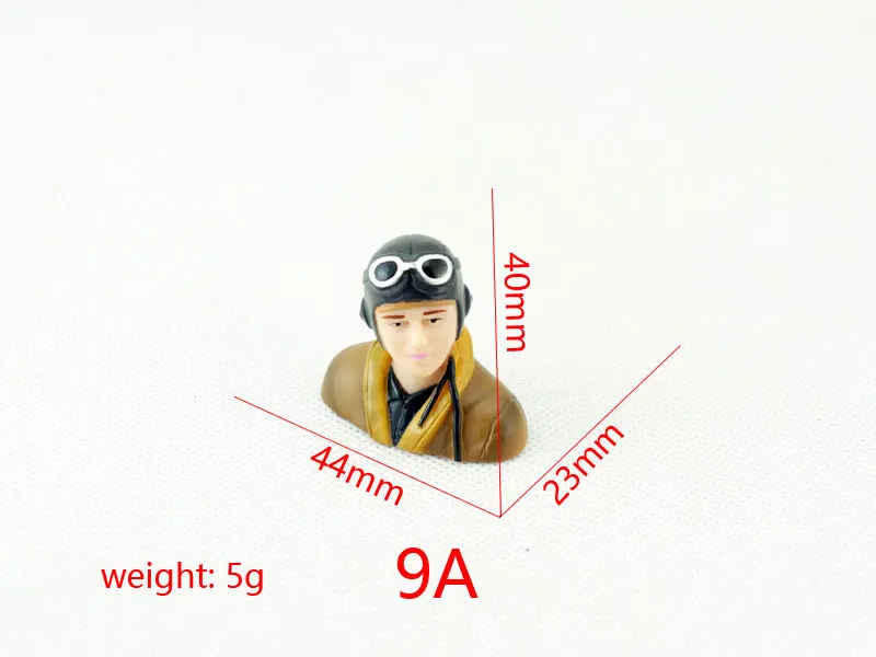 DW Hobby 1/9 1/5 1/6 Scale Figure Pilots Pilot Toy Model With Headset Glass for RC Plane