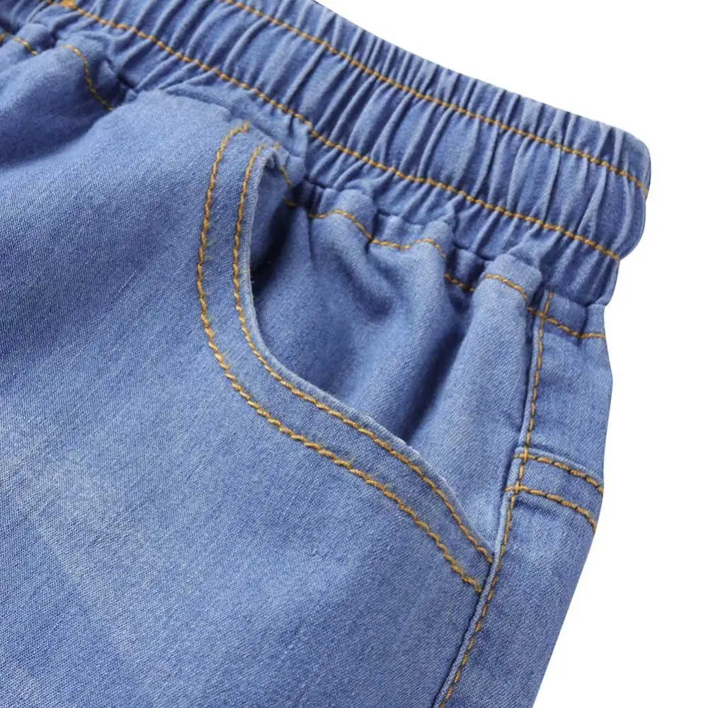 Pantalones vaqueros ajustados para mujer, pantalón de talla grande con cordón elástico, cintura elástica, pitillo, 40%