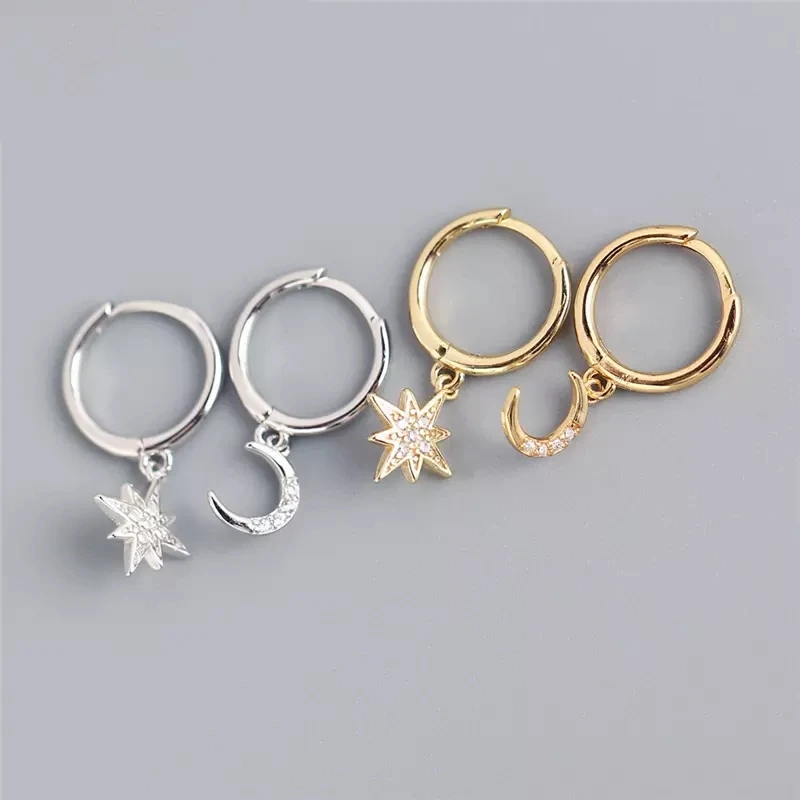 XIYANIKE Silver Color Gold Punk Hip-Hop Geometric Pendant Hoop Earrings for Women Party Jewelry Accessories Wholesale