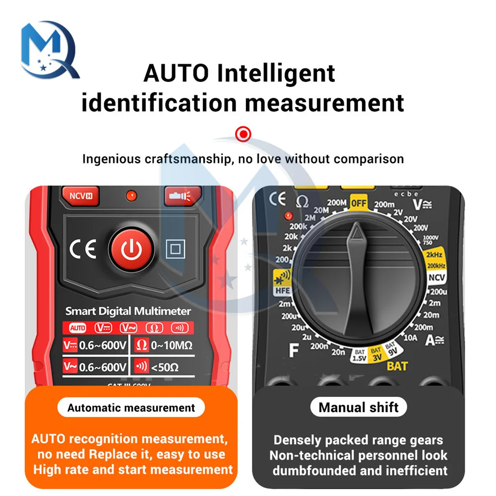 Multimetro 8340 multimetro tascabile penna intelligente digitale automatica anti-combustione multimetro integrato 1999 AC NCV Tester