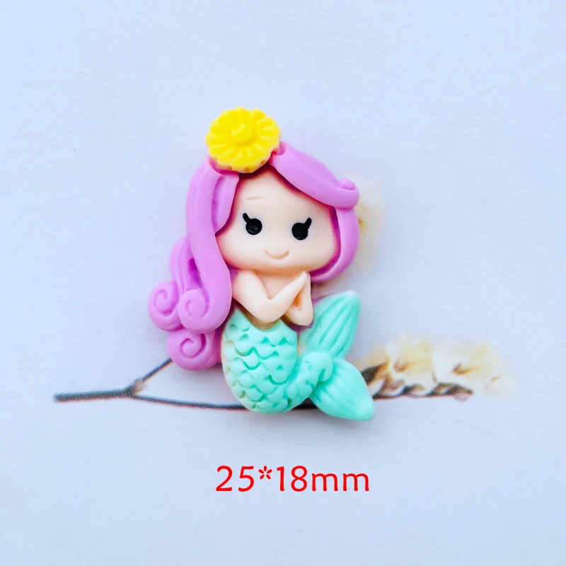 Resina Mini Cartoon Princesa Flat Back Cabochon Scrapbook, DIY Embellishments Acessórios, Kawaii, Novo, A58, 20Pcs