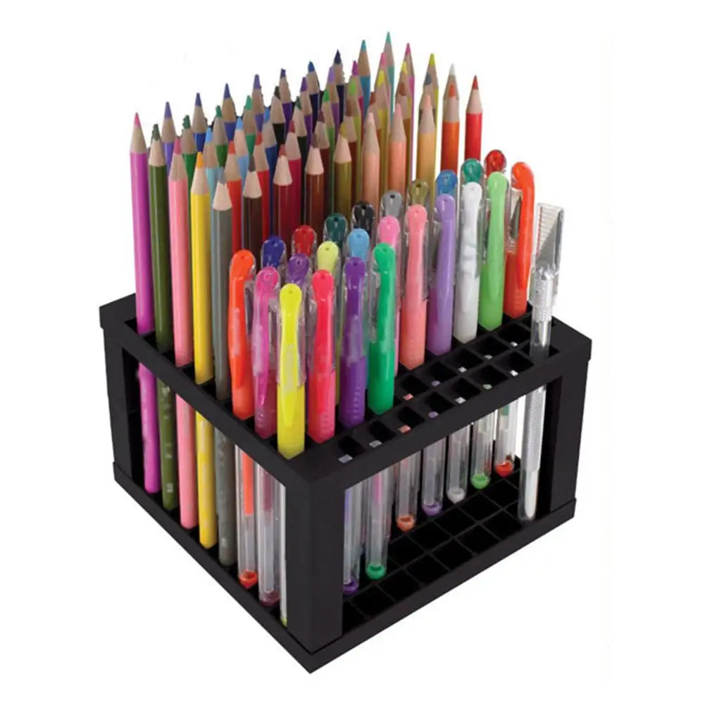 96-slot Painting Brush Pen Storage Holder Stand Organizer Rack Drawing Supplies Made of premium material, durable DIY assemble