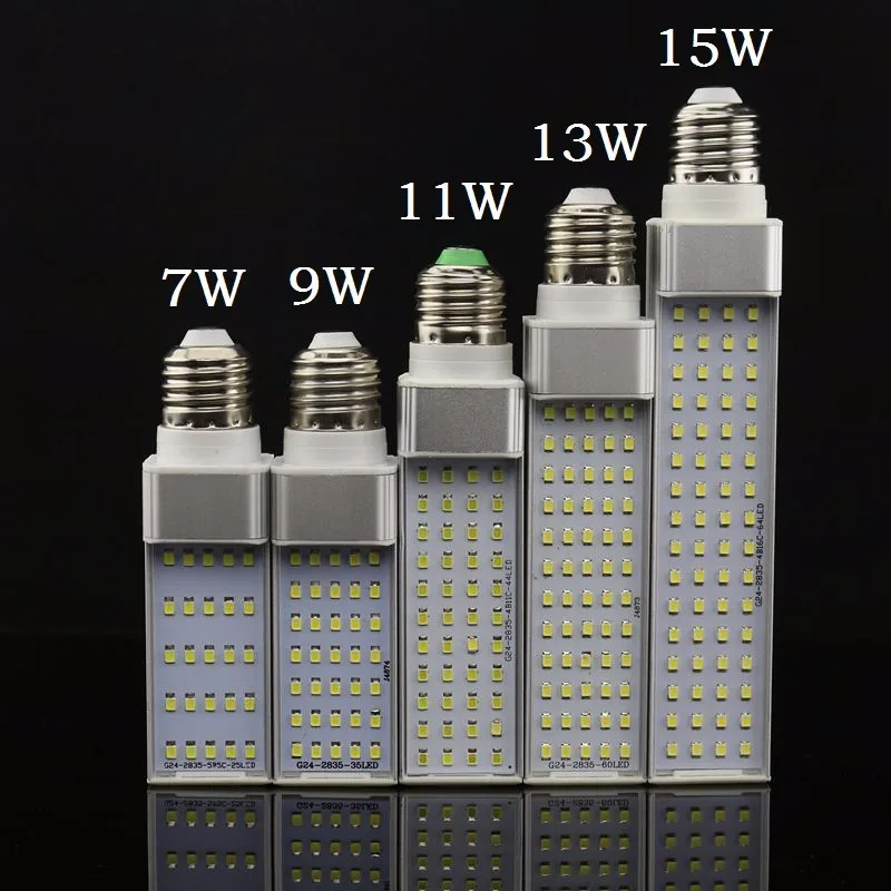 

Lampada E27 G24 G23 7W 9W 11W 13W 15W Horizontal Plug lamp SMD2835 Bombillas LED PL Corn Bulb Spot light Lighting