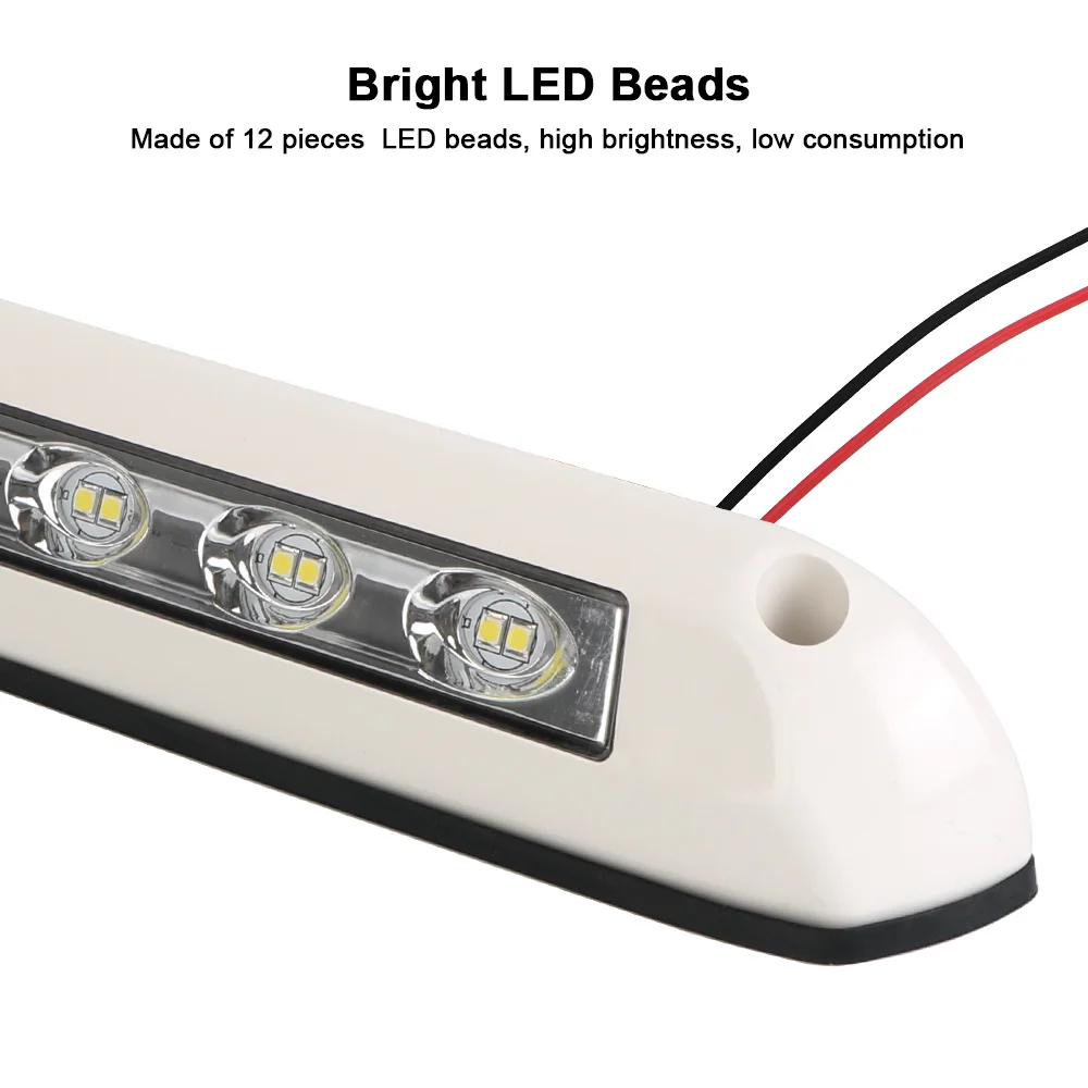 RV Van Trailer Exterior Lamp Waterproof LED Awning Porch Light Caravan Interior Wall Lamps 12V/24V Light Bar