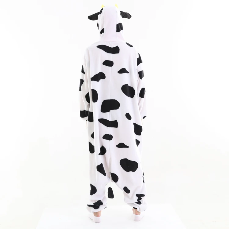 Adult Cow Onesies Pajamas Anime Cosplay Costume Unisex Kigurumi Cartoon Party Jumpsuit For Female Male