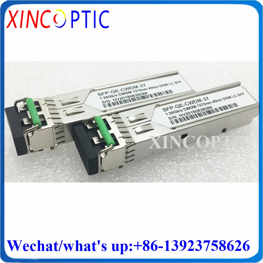 1000BASE Duplex LC 18 Wavelengths 1.25G 1270nm-1610nm 40km 1G Dual Connector CWDM SFP Fiber Transceiver