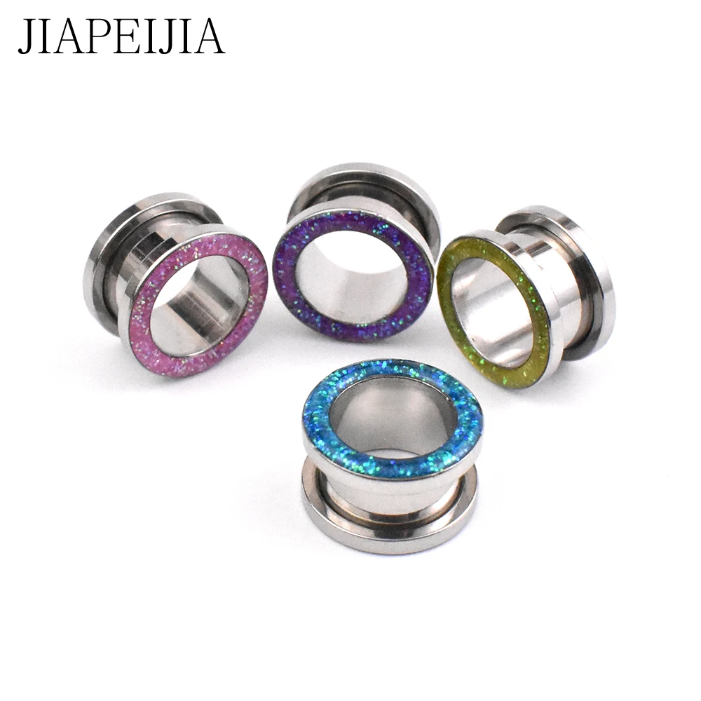 Multicolor Annulus Ear Gauges Plugs Hollow Stainless Steel Ear Stretcher Tunnel Piercing Earring 6-30mm