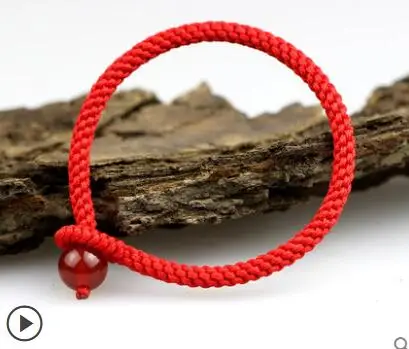 Hand-woven hand roped Tai Sui red rope bracelet female men's couple Xiao Zhan the same simple Valentine's Day gift