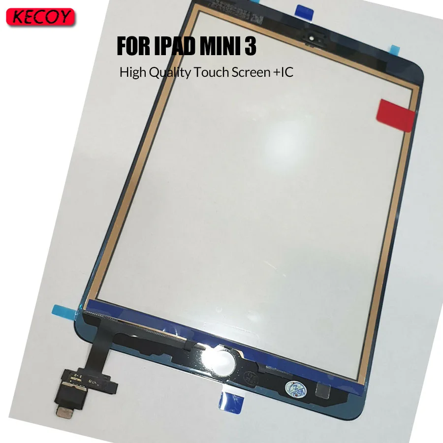 1 pçs tela sensível ao toque original para ipad mini3 frente digitador de vidro + ic conector a1599 a1600 a1601 painel