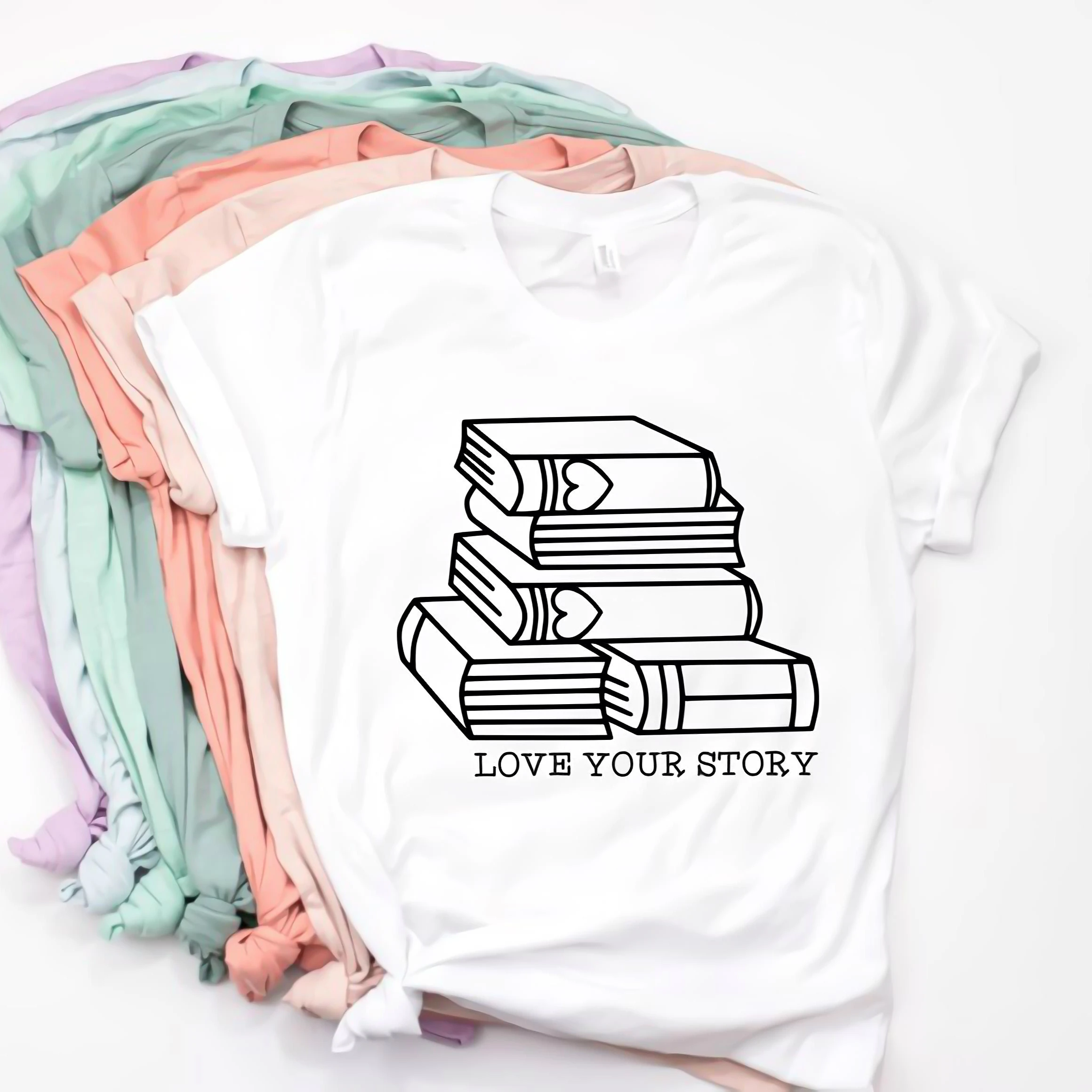 

2020 Love your Story T-Shirt Funny Teacher Shirt Back To School Shirts Reading tshirt Book Lover Tee shirt